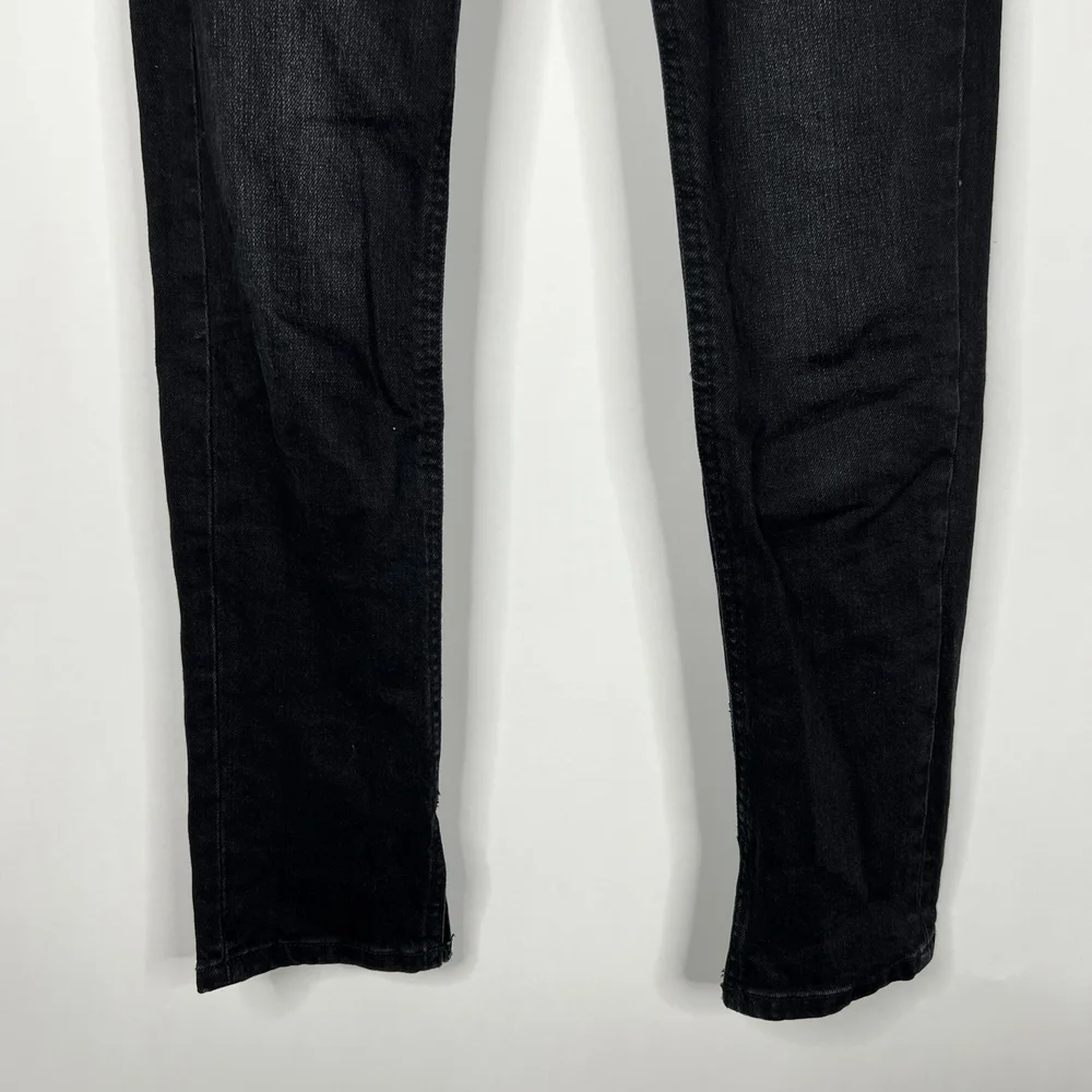 2/$30 ZARA Split Ankle Skinny Jeans 2 Rinsed Black High Rise #5724